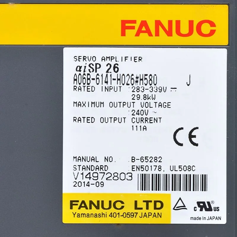 A06B-6141 Series Japan Original Fanuc Cnc Control A06B-6141-H026 Fanuc Amplifier Driver Module