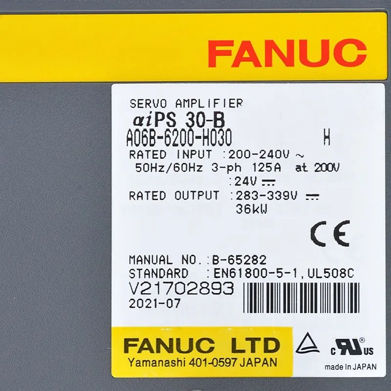 A06B-6200-H030 Servo Drive Fanuc Spindle Drive Stock A06B6200H030