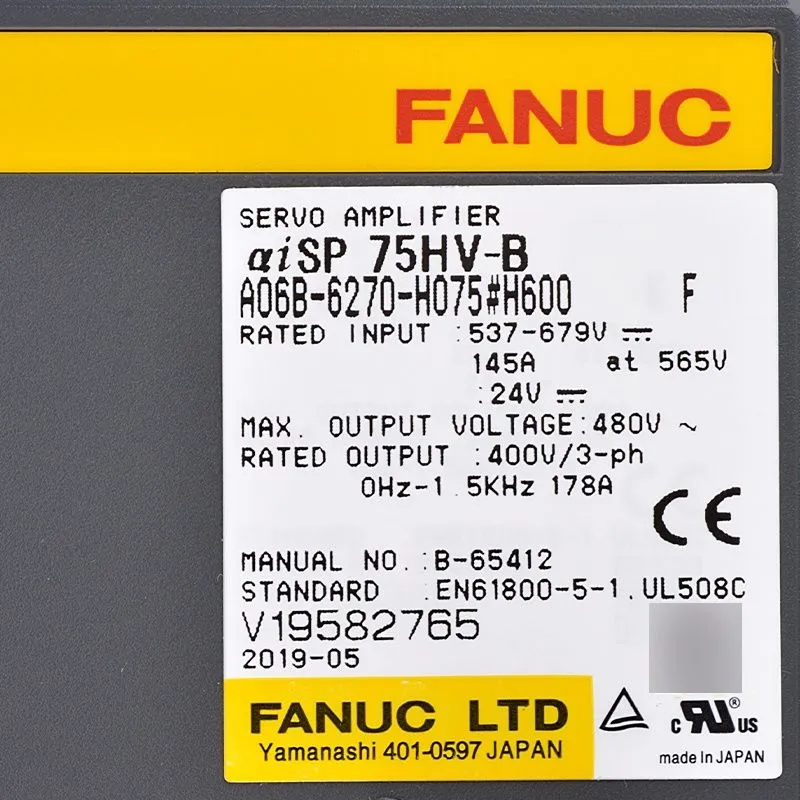 Servo Drive Ac Servo Motor Fanuc A06B-6270-H075